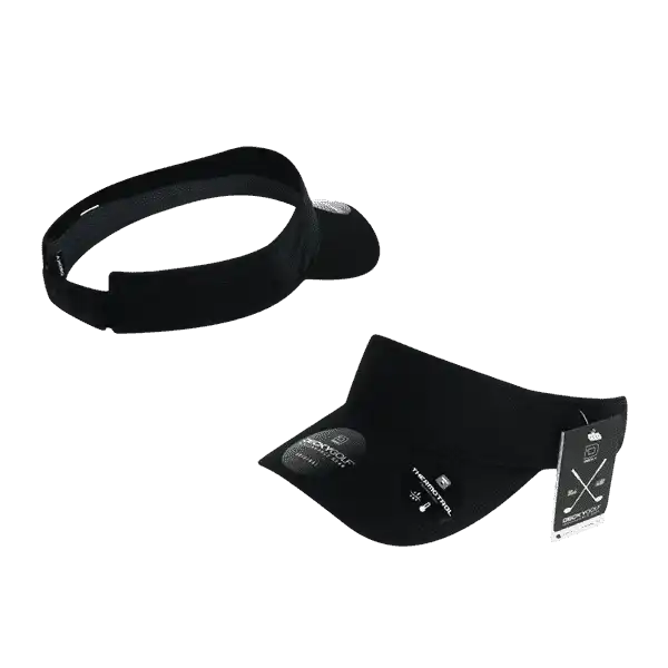 Deckygolf 8104 Screen Fabric Sun Visor - Black - one Size Fits Most