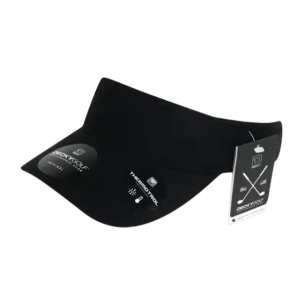 Deckygolf 8104 Screen Fabric Sun Visor - Black - one Size Fits Most