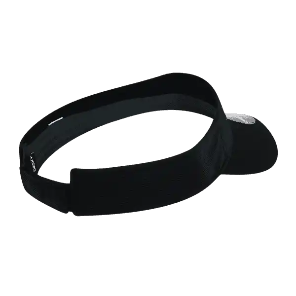 Deckygolf 8104 Screen Fabric Sun Visor - Black - one Size Fits Most