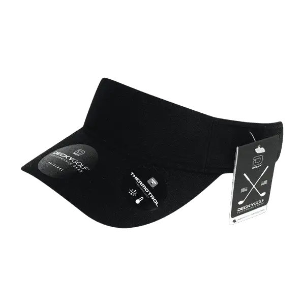 Deckygolf 8104 Screen Fabric Sun Visor - Black - one Size Fits Most