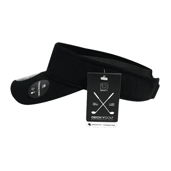 Deckygolf 8104 Screen Fabric Sun Visor - Black - one Size Fits Most
