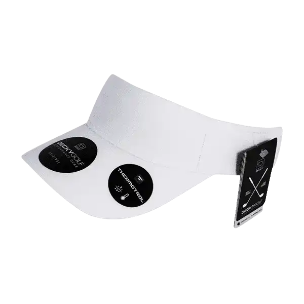 Deckygolf 8104 Screen Fabric Sun Visor - White - one Size Fits Most