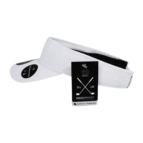 Deckygolf 8104 Screen Fabric Sun Visor - White - one Size Fits Most