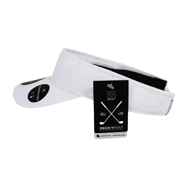 Deckygolf 8104 Screen Fabric Sun Visor - White - one Size Fits Most