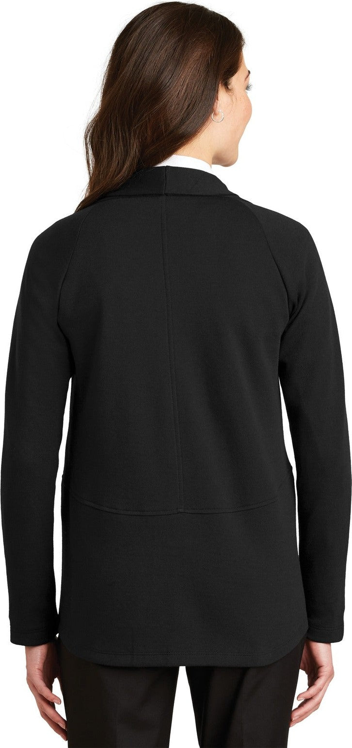 Deep Bk/Cha He Port Authority Women's Interlock Cardigan. L807