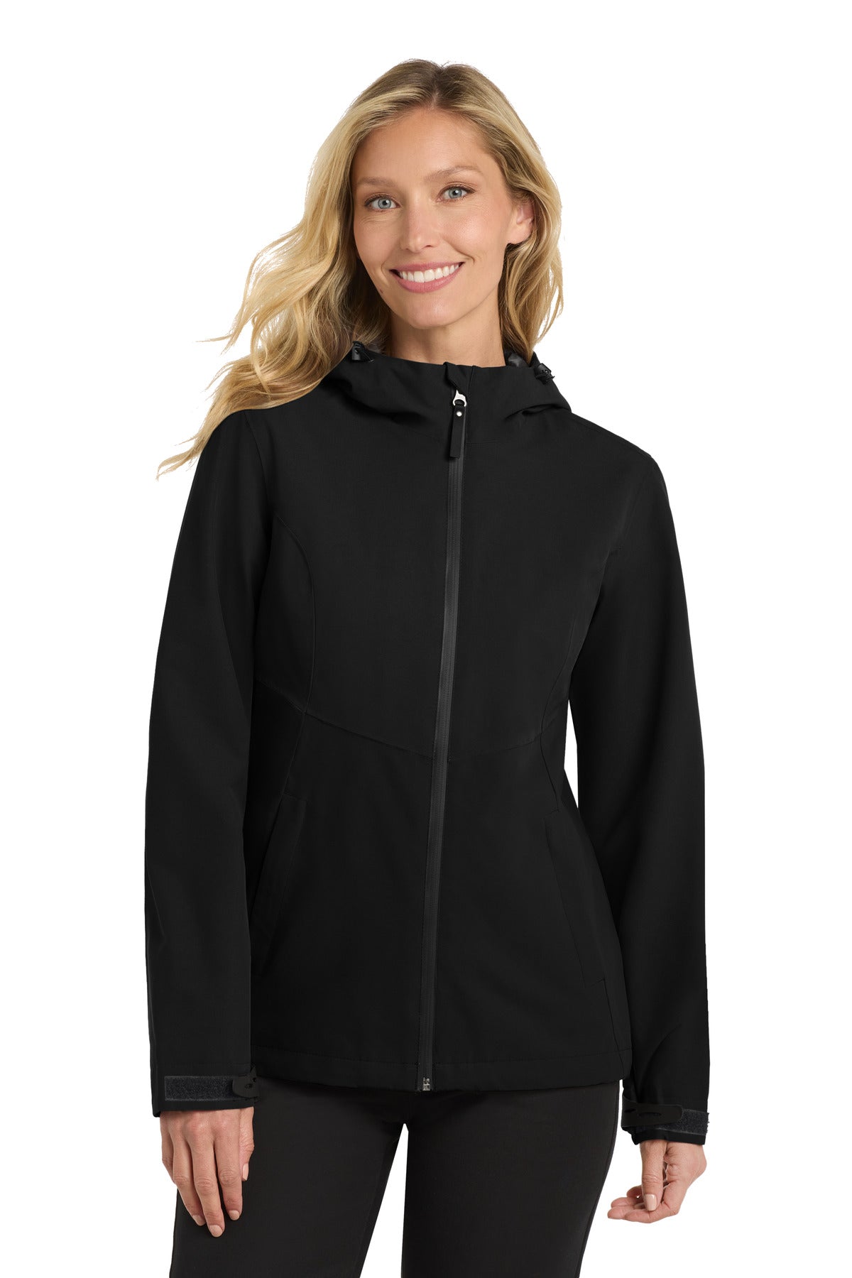 Deep Black Port Authority Women's Tech Rain Jacket L406