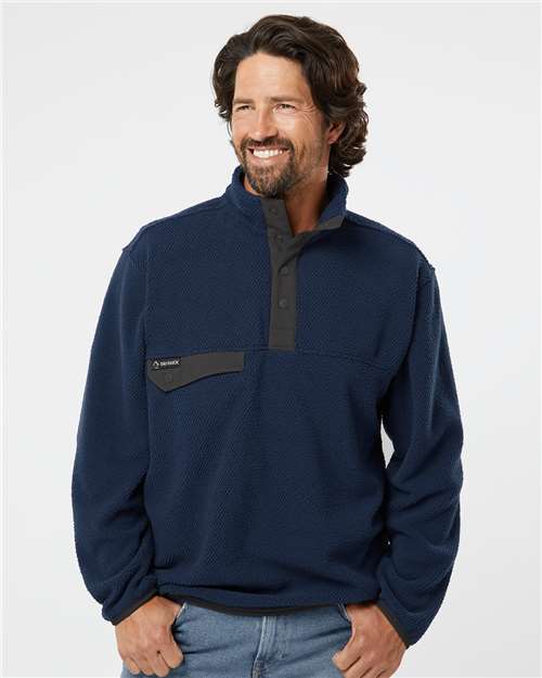 Deep Blue Brooks Sherpa Mountain Fleece - 7355 plain