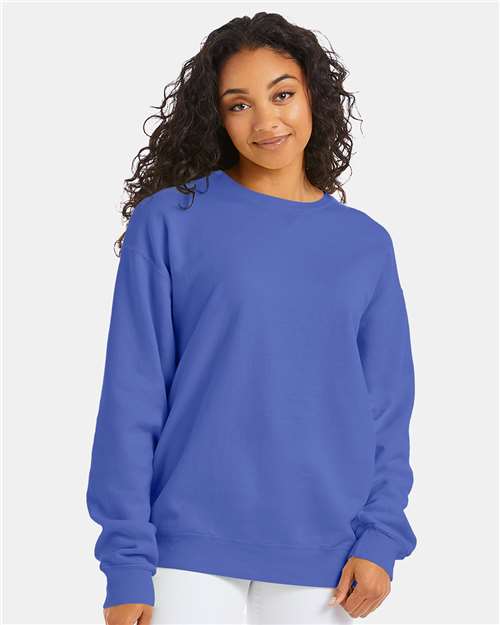 Deep Forte Blue Garment-Dyed Crewneck Sweatshirt - GDH400