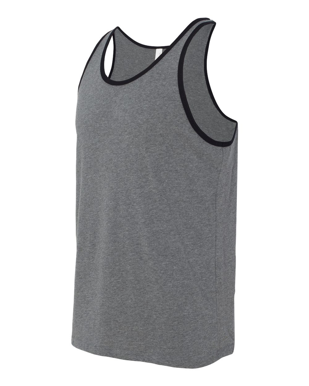 Deep Heather/ Black Jersey Tank - 3480
