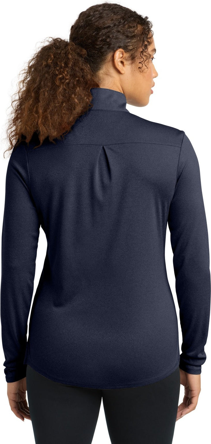 Deep Navy Hthr Sport-Tek Women's Endeavor 1/2-Zip Pullover. LST469