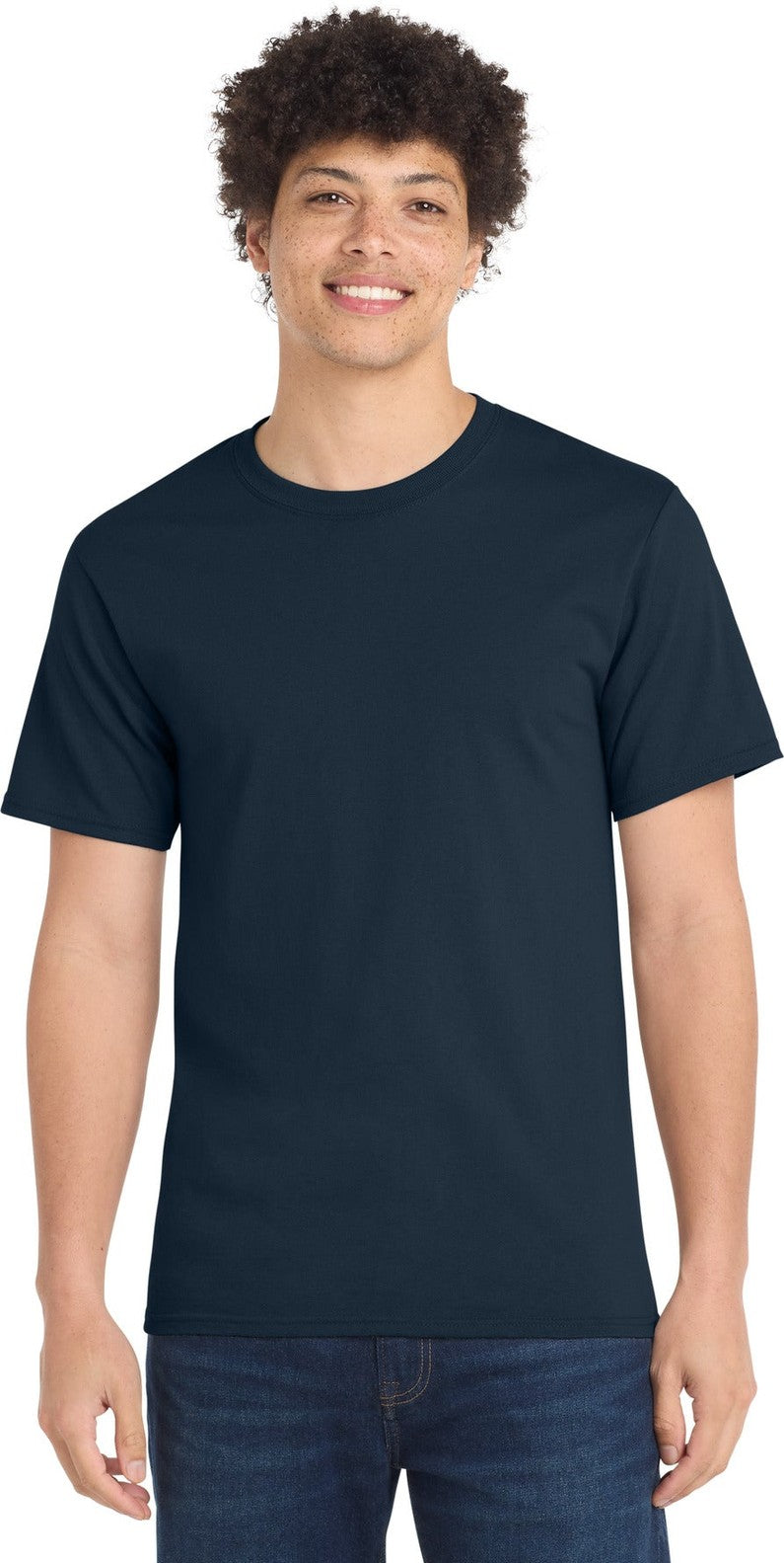 Deep Navy Port & Co Essential Tee. PC61