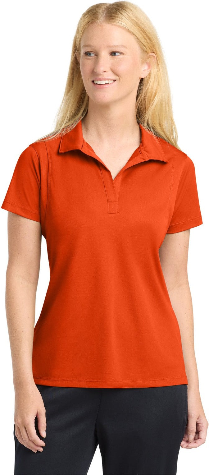 Deep Orange Sport-Tek Women's Micropique Sport-Wick Polo. LST650