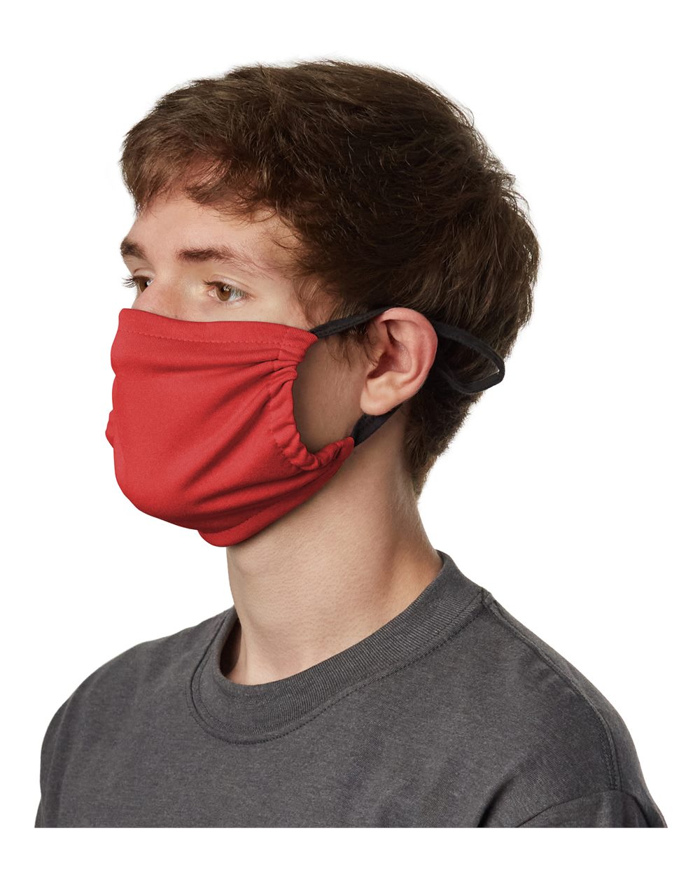 Deep Red 2-Ply Cotton Pocket Face Mask - MKPKCR