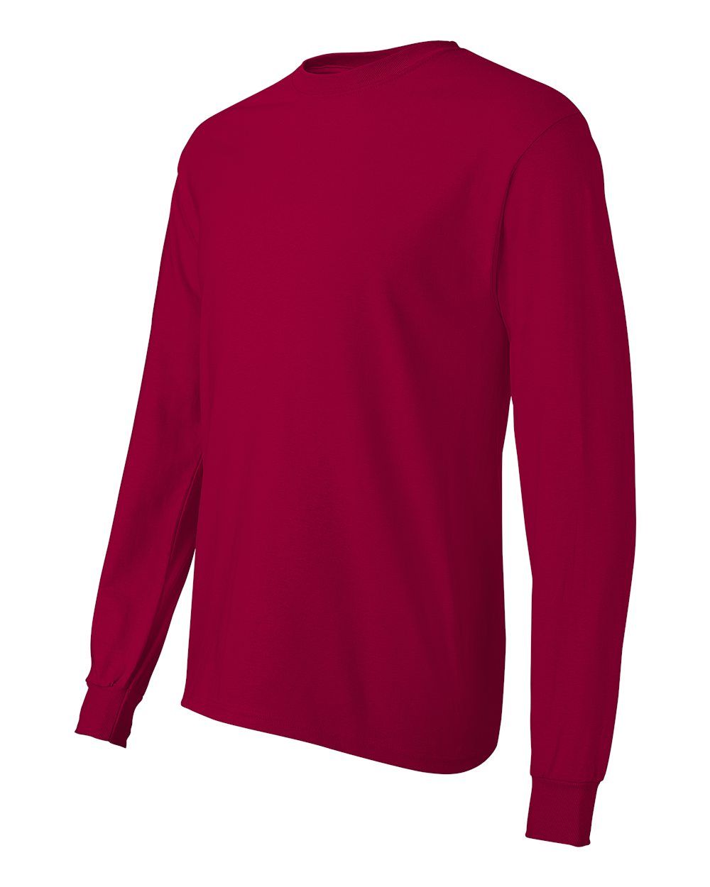 Deep Red Authentic Long Sleeve T-Shirt - 5586
