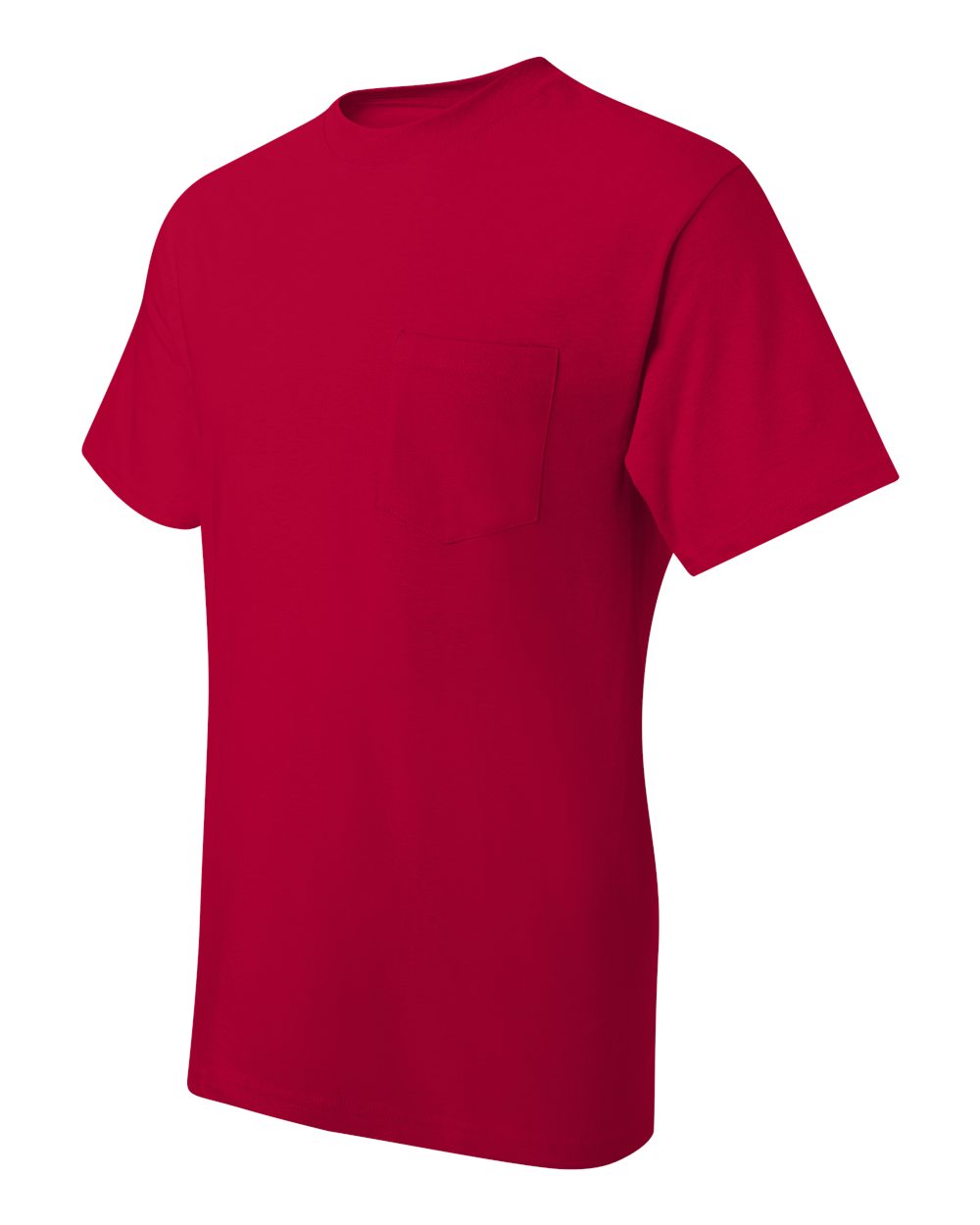 Deep Red Beefy-T® Pocket T-Shirt - 5190