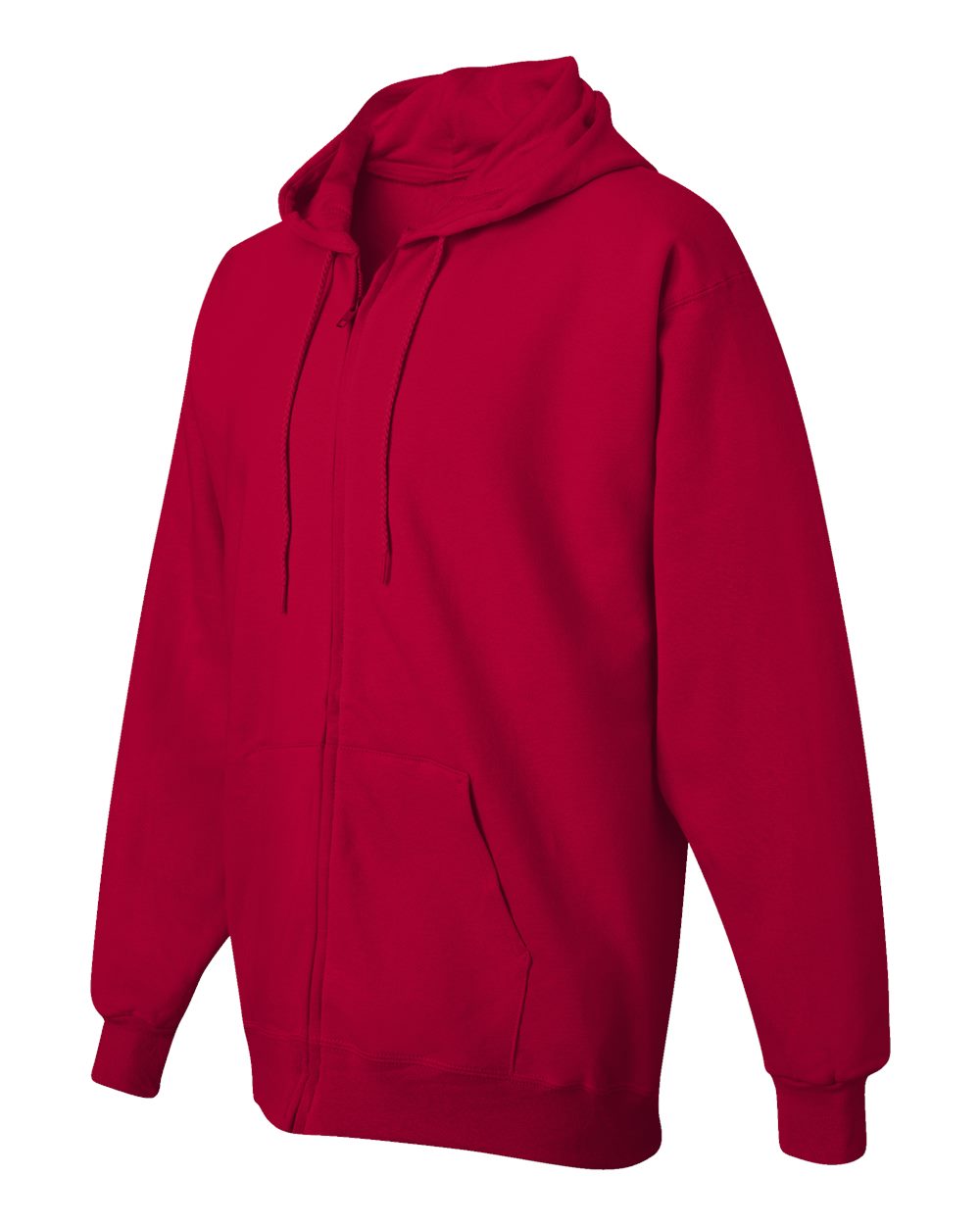 Deep Red Ultimate Cotton® Full-Zip Hooded Sweatshirt - F280
