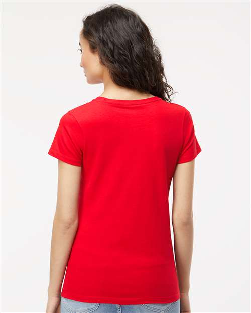 Deep Red Women&#39;s Gold Soft Touch T-Shirt - 4810