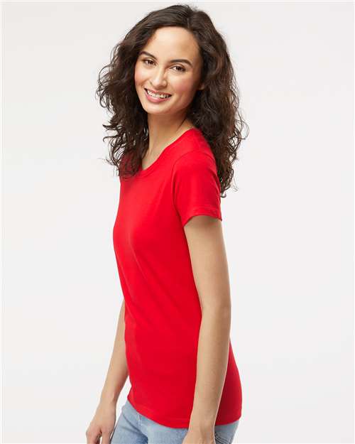 Deep Red Women&#39;s Gold Soft Touch T-Shirt - 4810