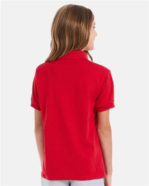 Deep Red Youth Ecosmart® Jersey Polo - 054Y