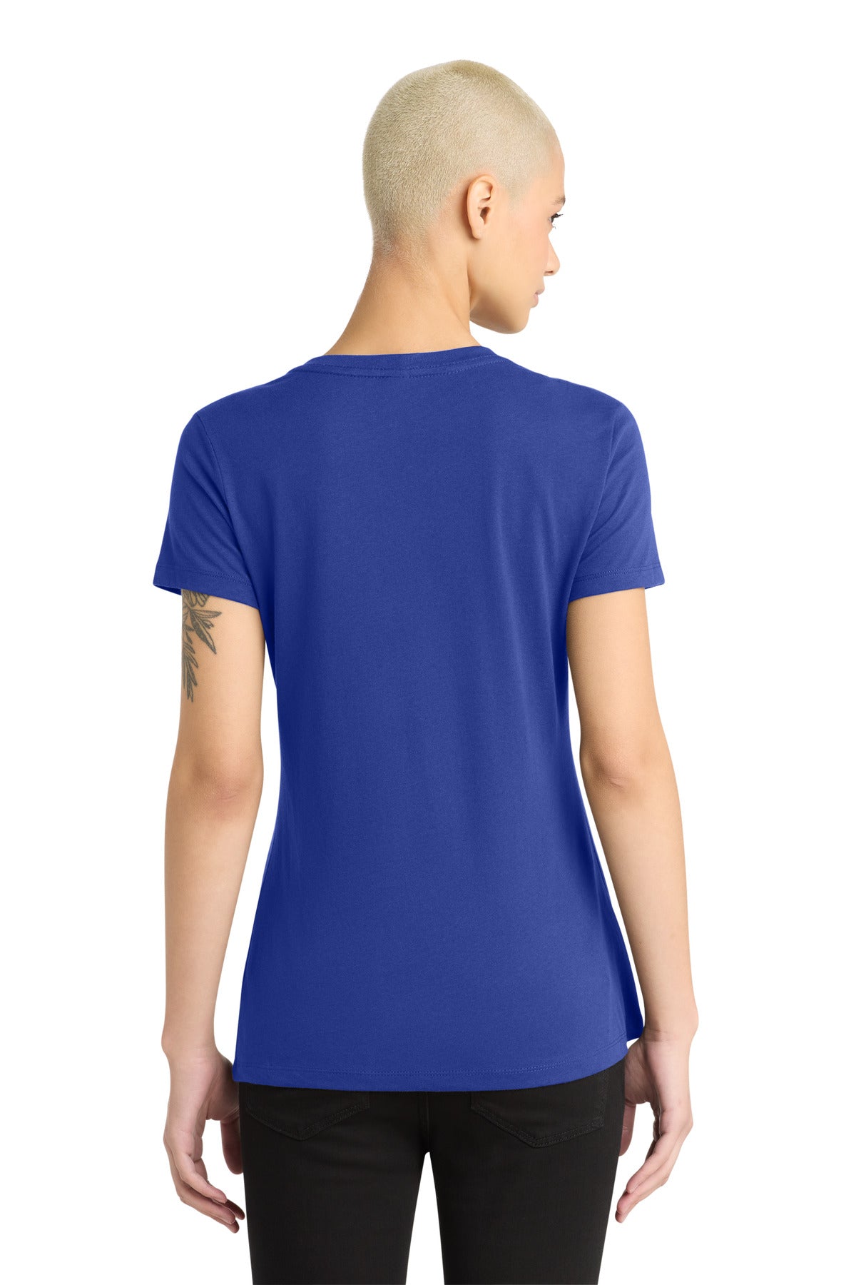 Deep Royal District - Women's Perfect Weight V-Neck Tee. DM1170L