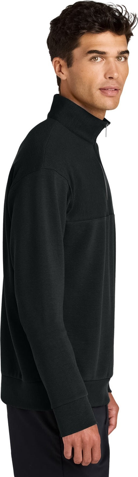 DeepBlack Mercer+Mettle Linear Texture 1/4-Zip MM3040