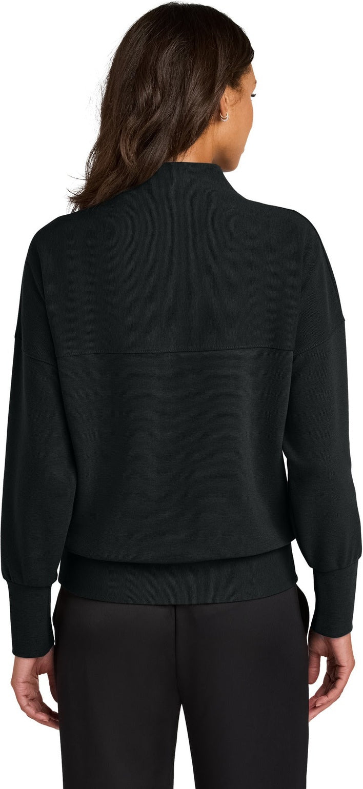 DeepBlack Mercer+Mettle Women's Linear Texture 1/4-Zip MM3041