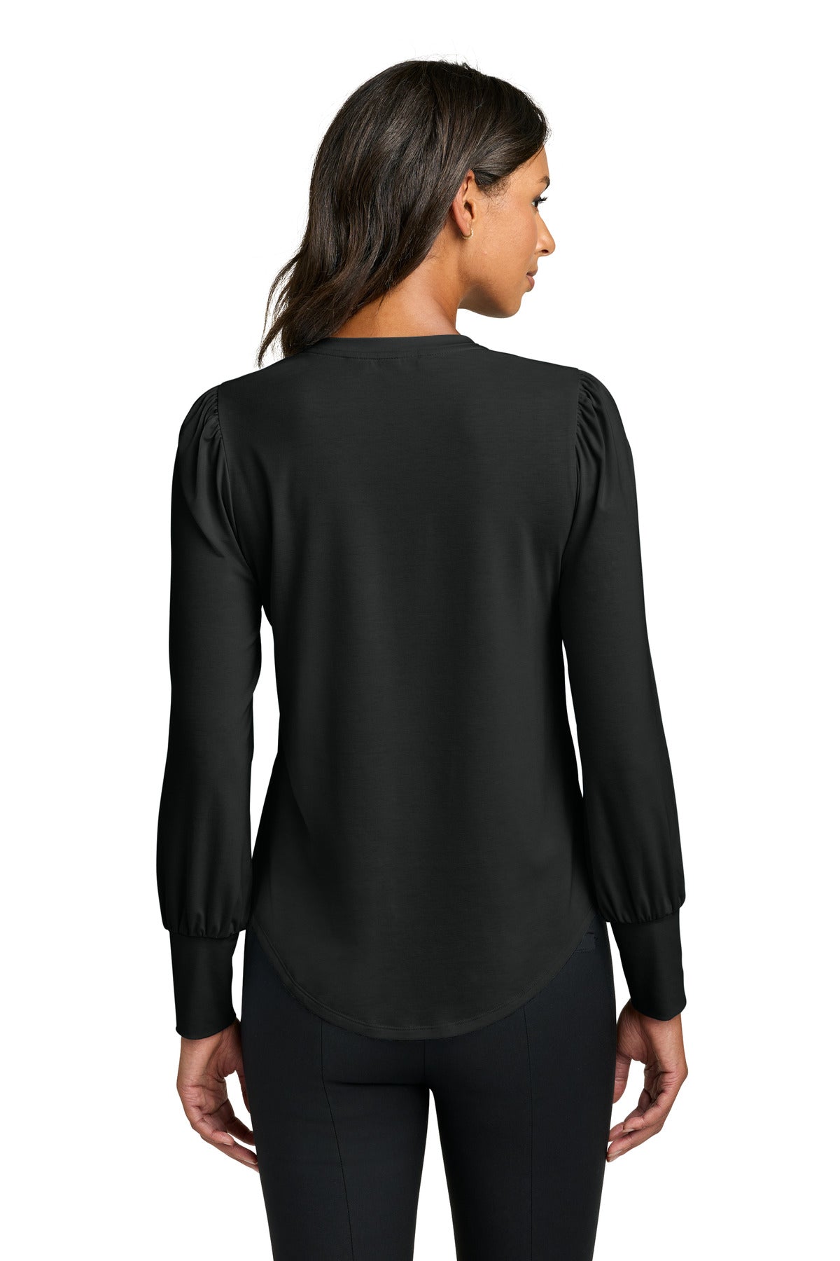 DeepBlack Mercer+Mettle Women's Stretch Jersey Long Sleeve Blouson Top MM1019