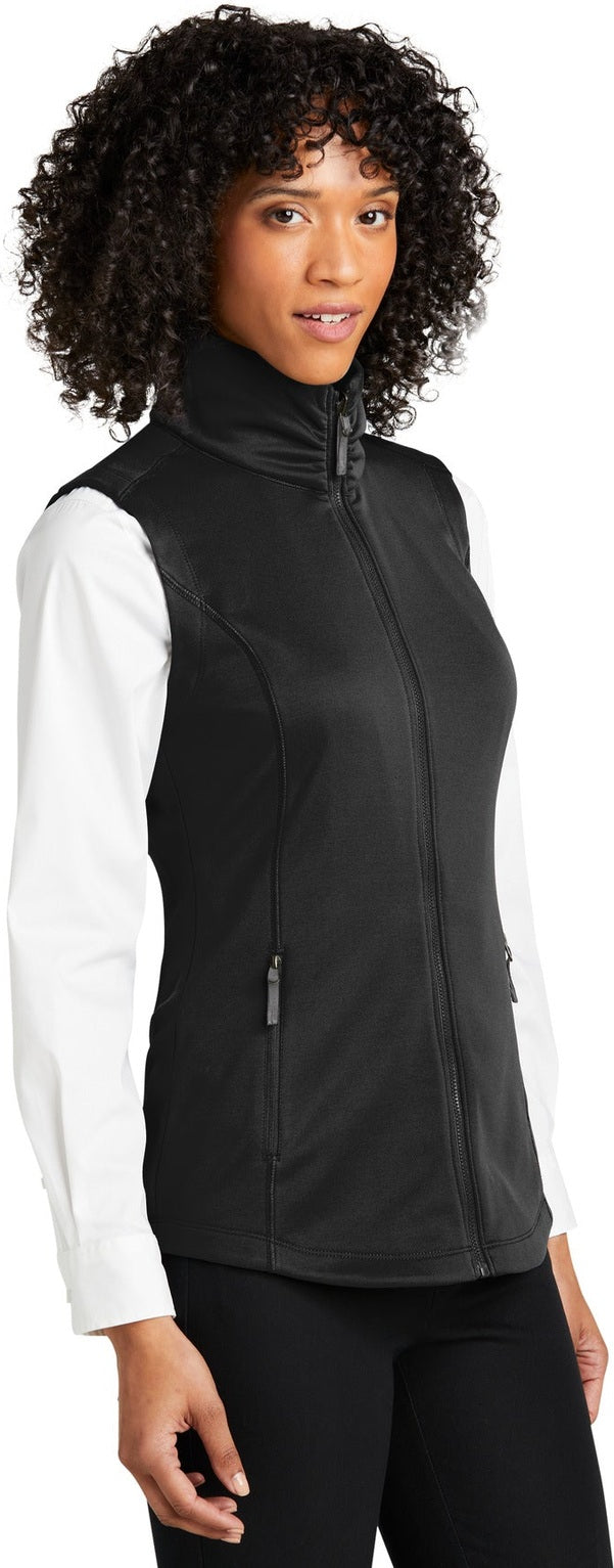 DeepBlack Port Authority Women's Collective Smooth Fleece Vest L906