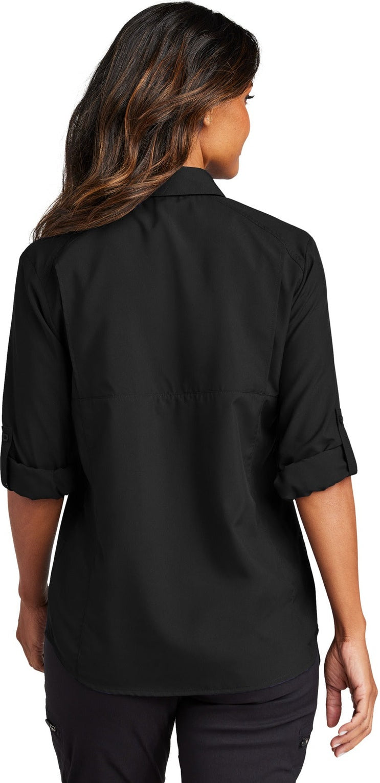 DeepBlack Port Authority Women's Long Sleeve UV Daybreak Shirt LW960