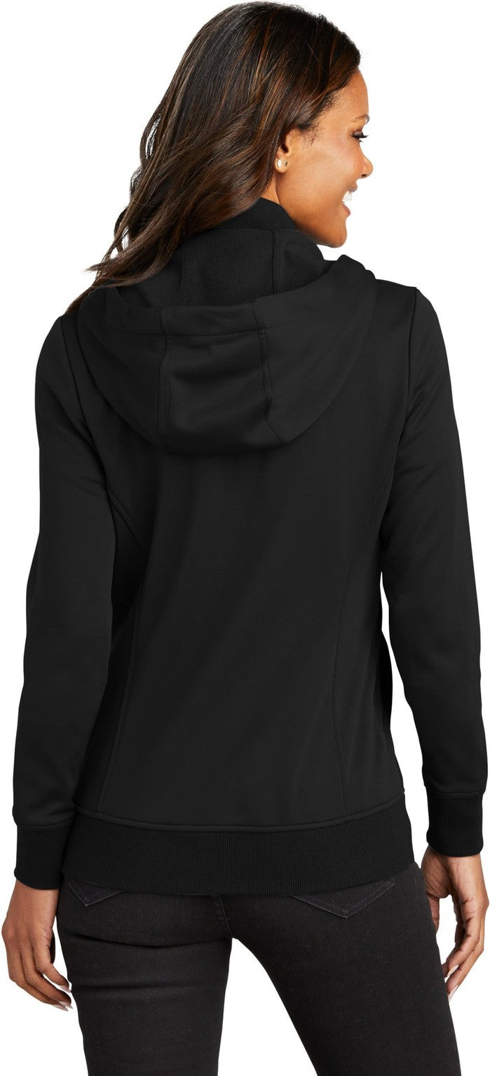 DeepBlack Port Authority Women's Smooth Fleece Hooded Jacket L814