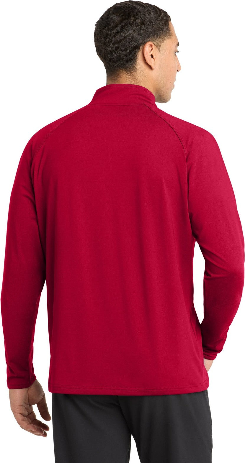 DeepRed Sport-Tek Sport-Wick Stretch 1/4-Zip Pullover. ST850