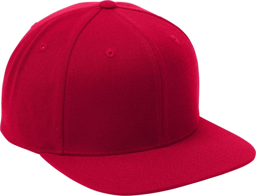 DeepRed Sport-Tek YP Classics Flat Bill Snapback Cap. STC19