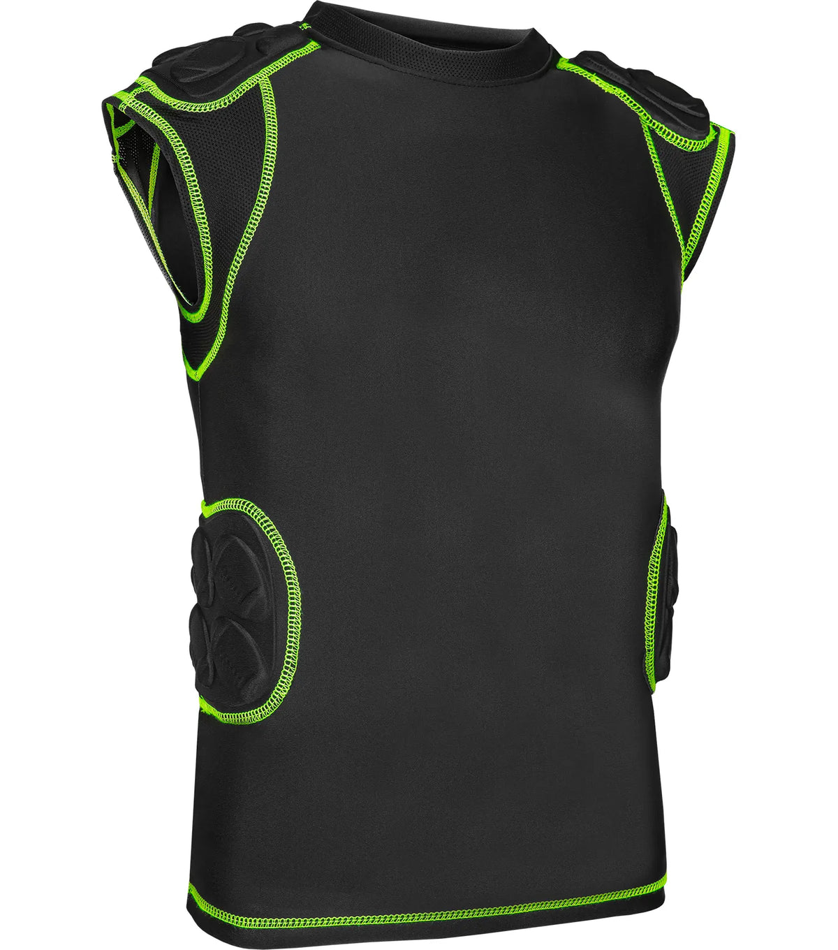 Defender 5 Pads Boys Football Compression Shirt Black (youth)