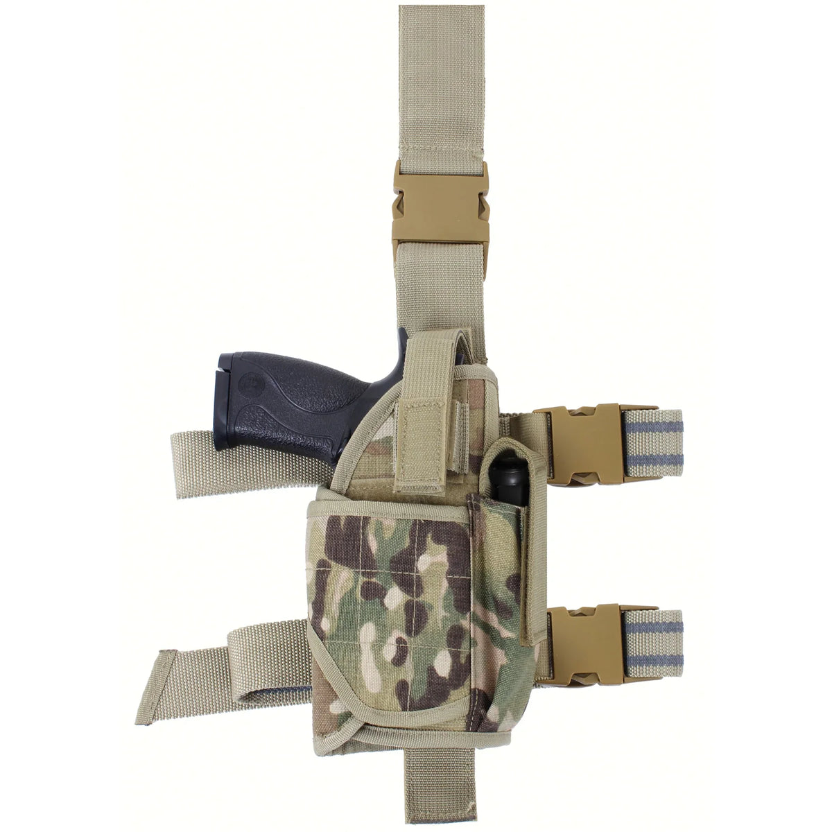 Deluxe Adjustable Universal Drop Leg Tactical Holster - Multicam