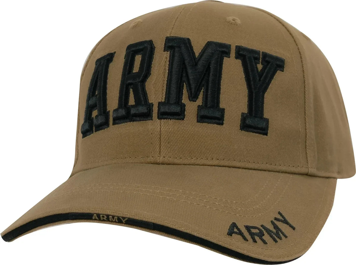 Deluxe Army Embroidered Low Profile Insignia Cap