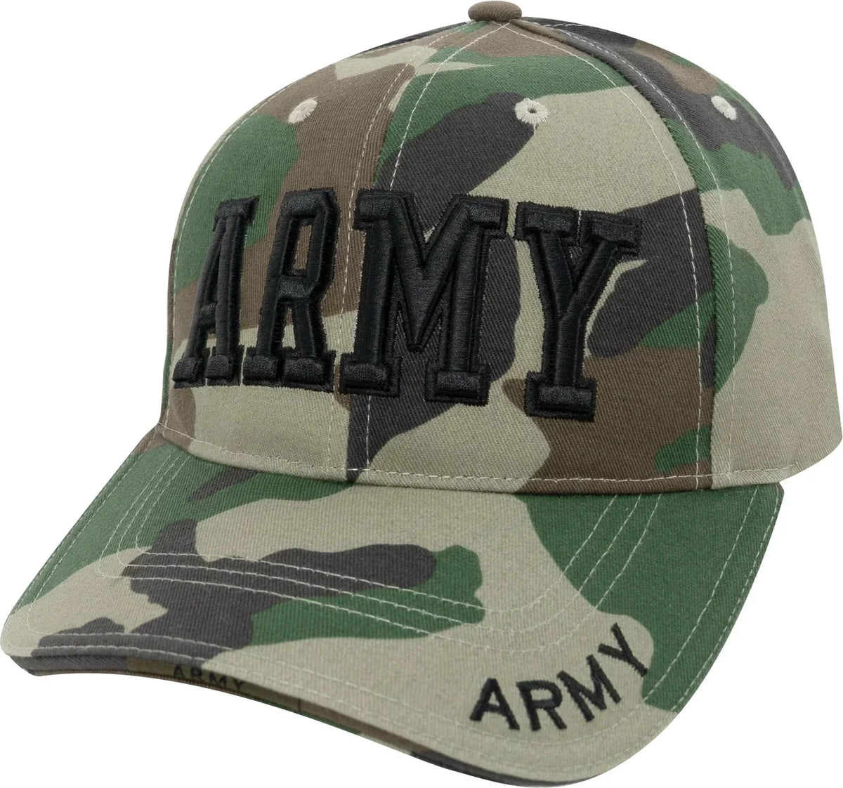 Deluxe Army Embroidered Low Profile Insignia Cap