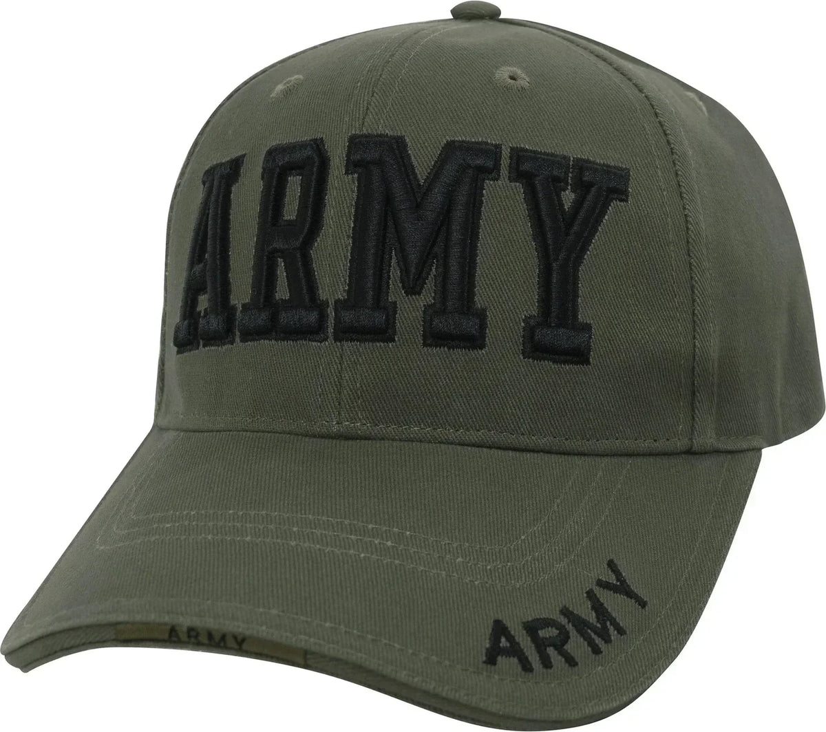 Deluxe Army Embroidered Low Profile Insignia Cap