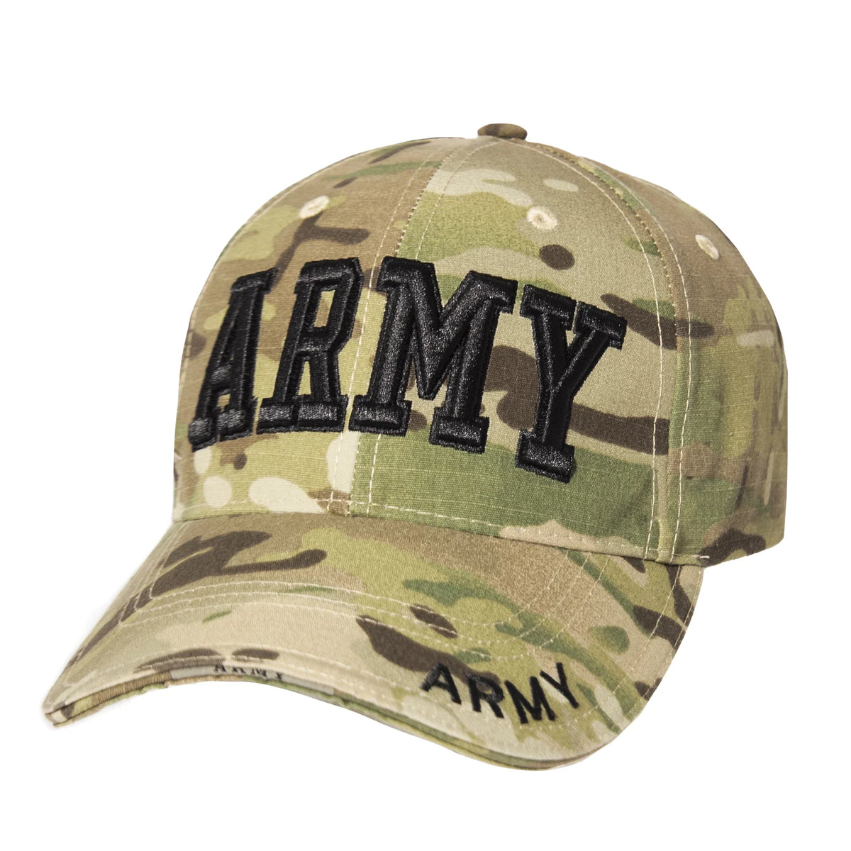 Deluxe Army Embroidered Low Profile Insignia Cap - Multicam