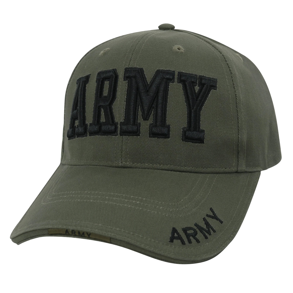 Deluxe Army Embroidered Low Profile Insignia Cap - Olive Drab
