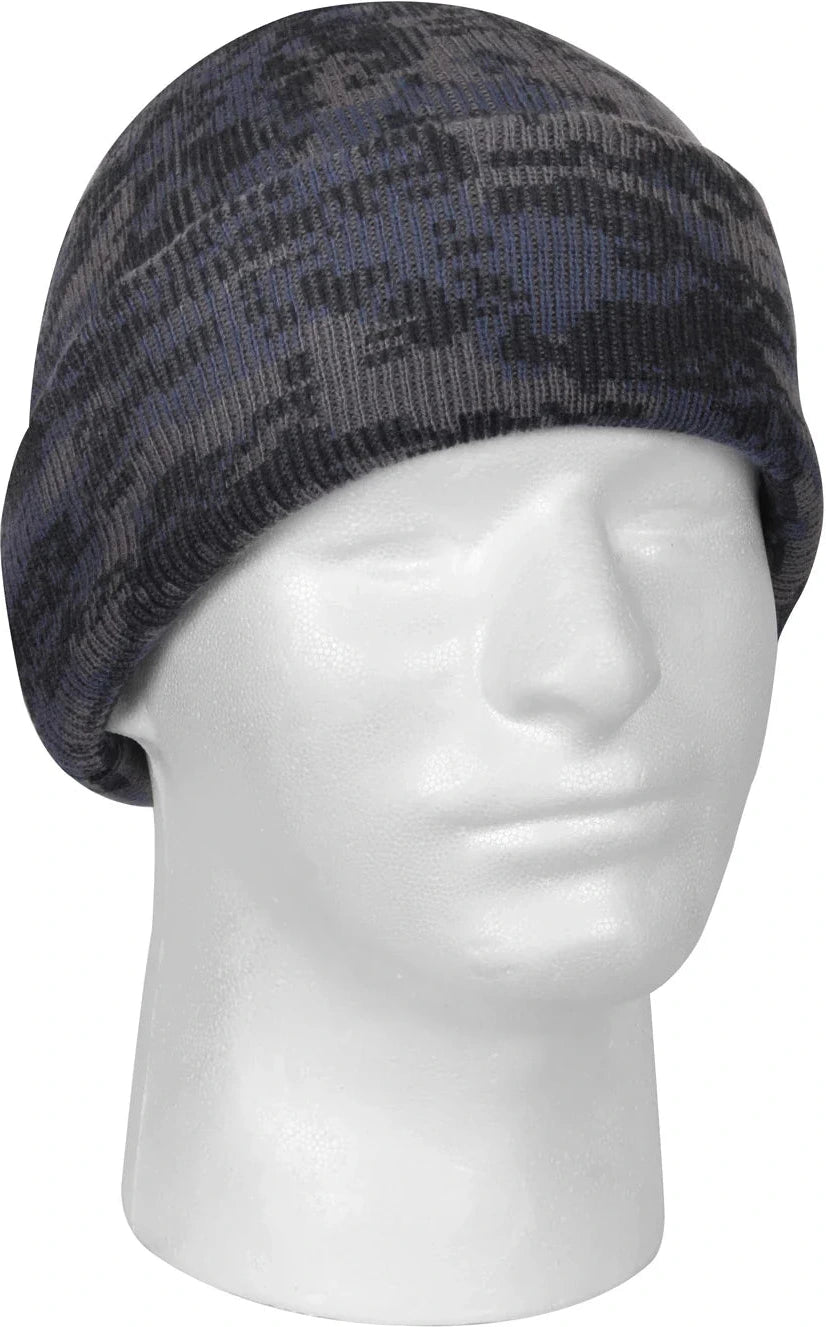 Deluxe Camo Watch Cap - Midnight Digital