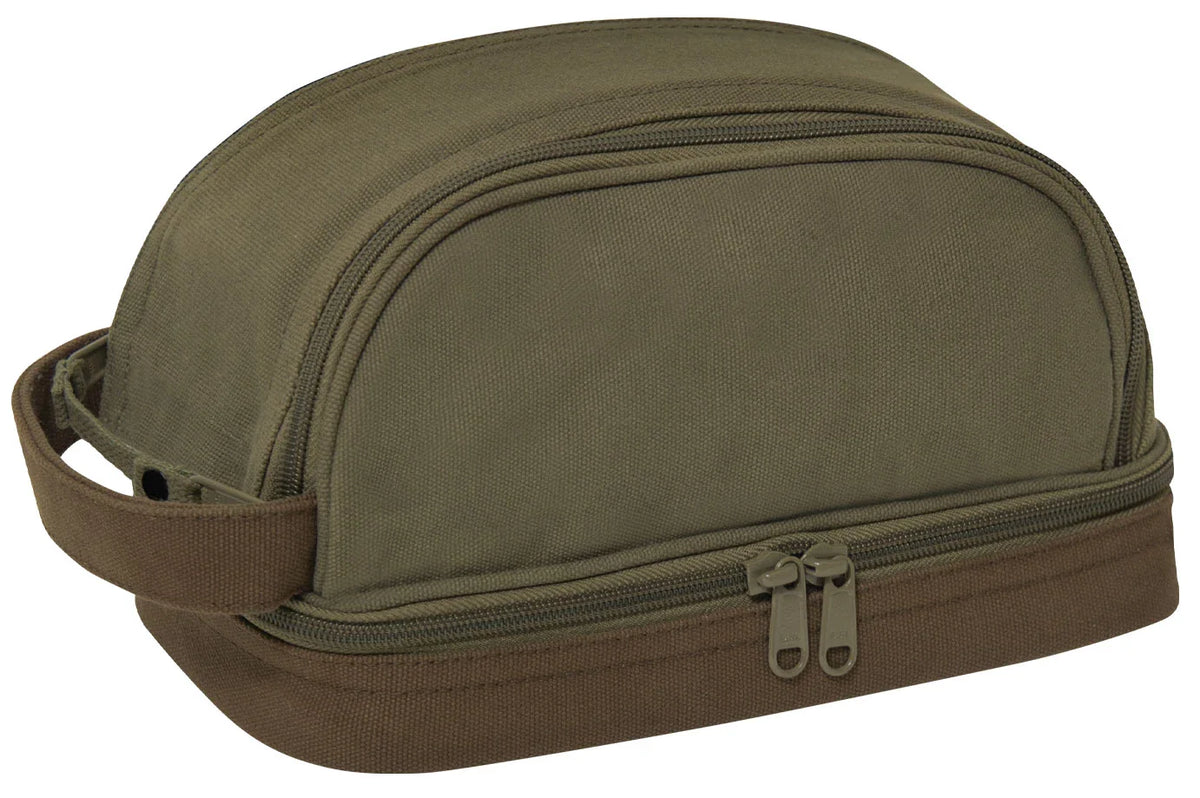 Deluxe Canvas Travel Kit - Olive Drab