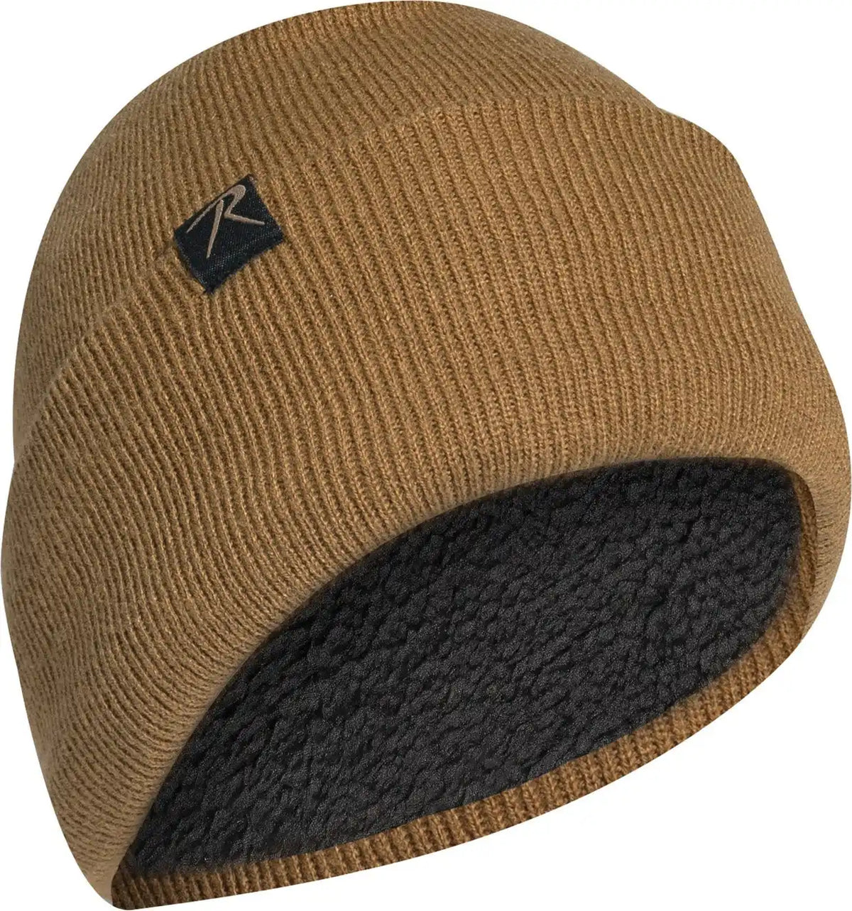 Deluxe Fine Knit Sherpa Lined Watch Cap