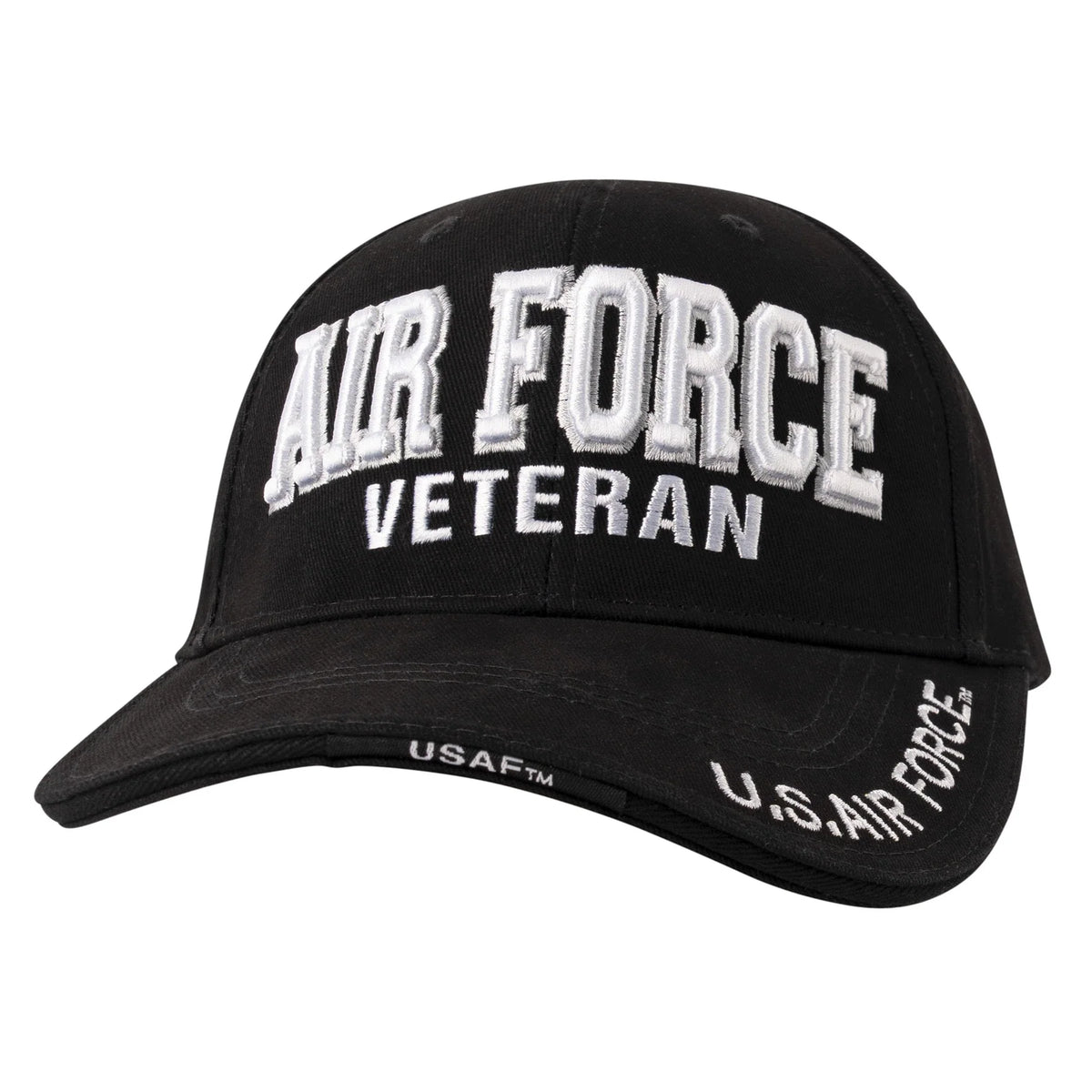 Deluxe Low Profile Military Branch Veteran Cap - Air Force