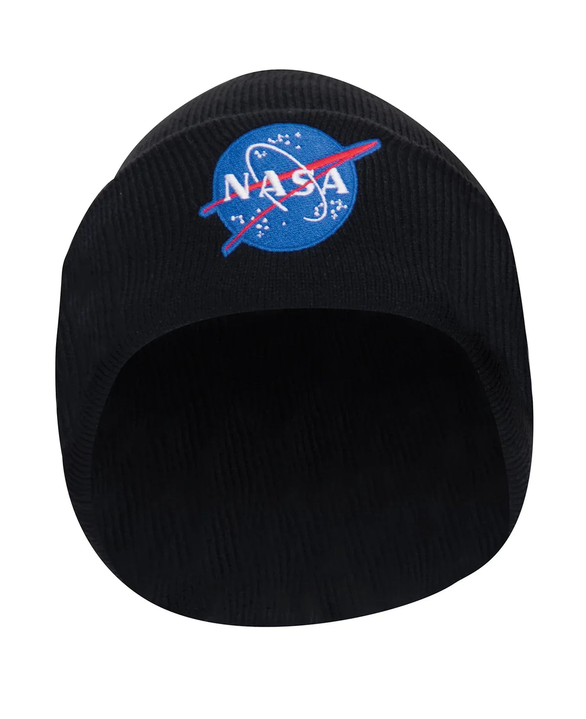 Deluxe Nasa Meatball Logo Embroidered Watch Cap - Black