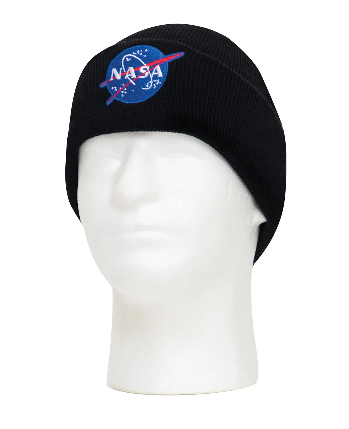 Deluxe Nasa Meatball Logo Embroidered Watch Cap - Black