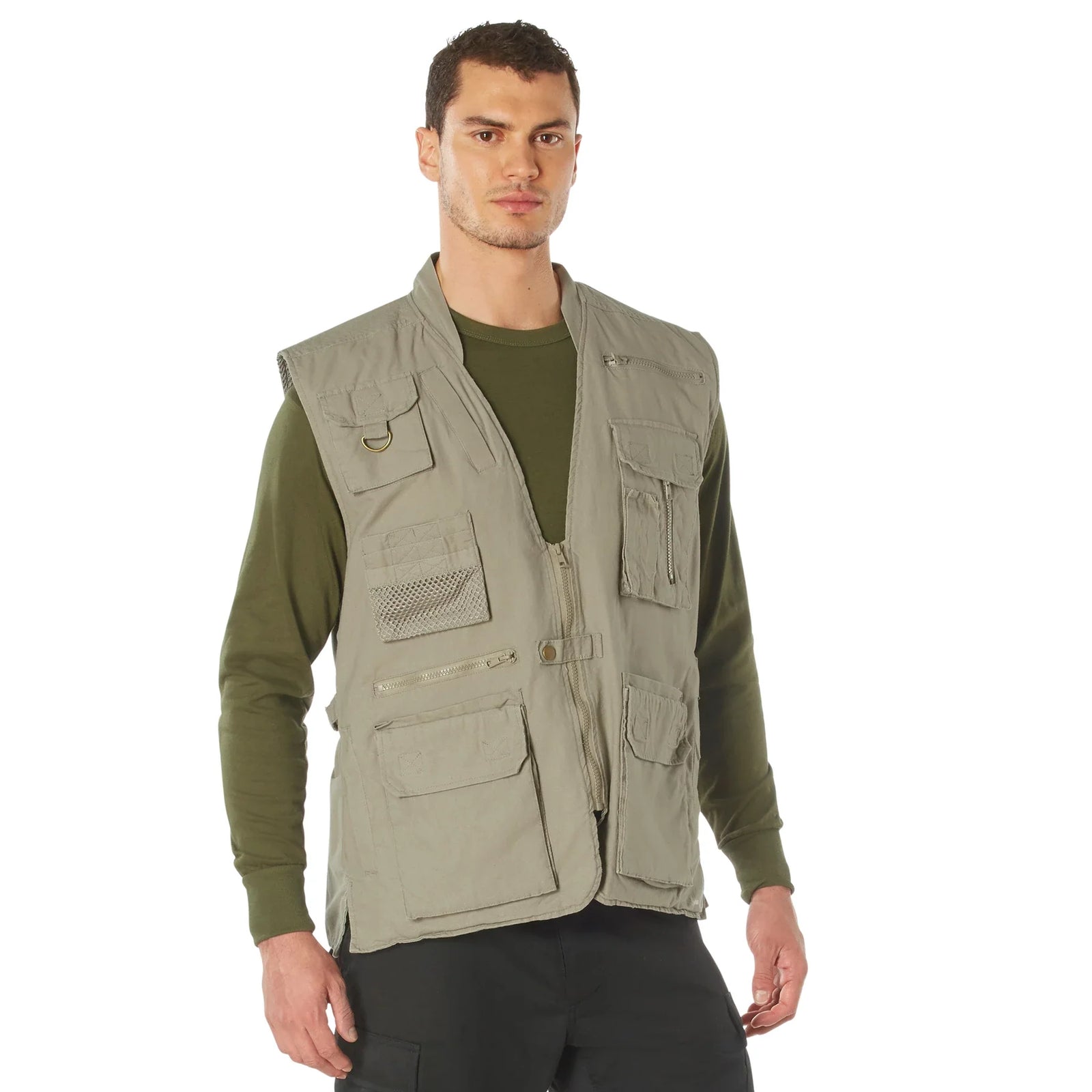 Deluxe Safari Outback Vest - Khaki / 4xl