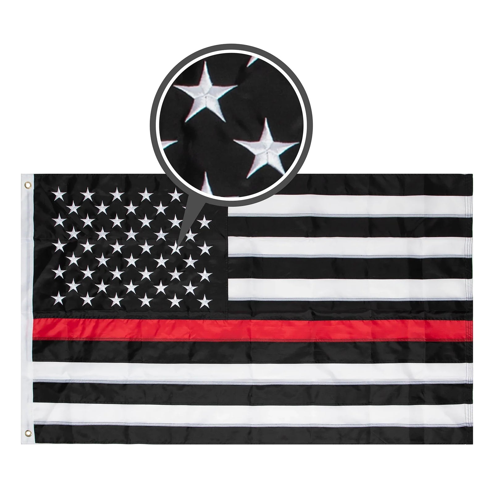 Deluxe Thin Red Line Flag / 3’ x 5’