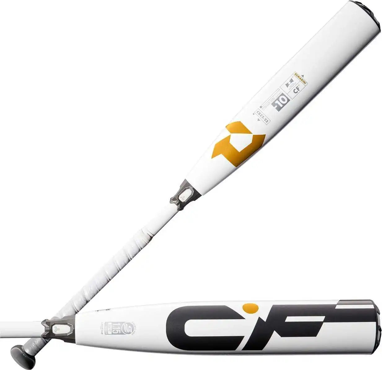 Demarini 2022 Cf (-10) Usssa Bat Wtdxcbz-22 - White Orange Gold