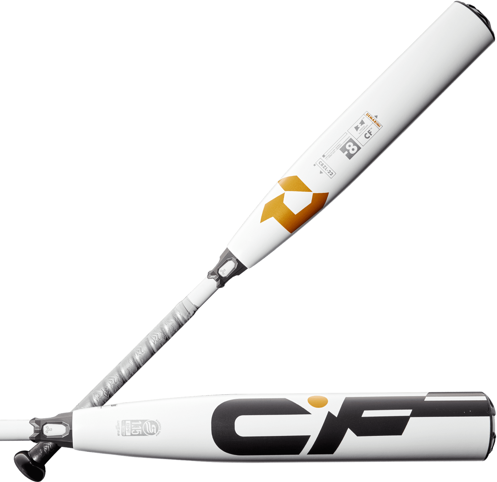 Demarini 2022 Cf (-8) Usssa Bat Wtdxc8z-22 - White Orange Gold