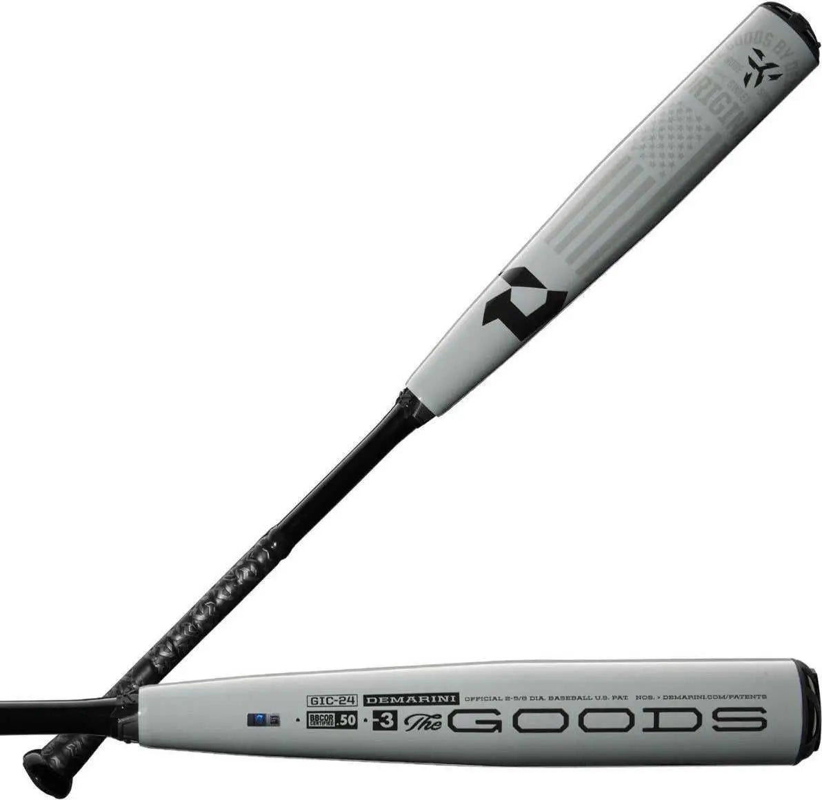 Demarini 2024 the Goods (-3) Bbcor Bat Wbd2462010 - Black Gray